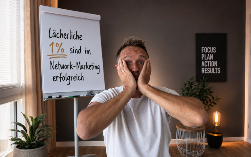Lächerliche 1% im Network-Marketing sind NUR erfolgreich – daran liegt's und mach du es anders!